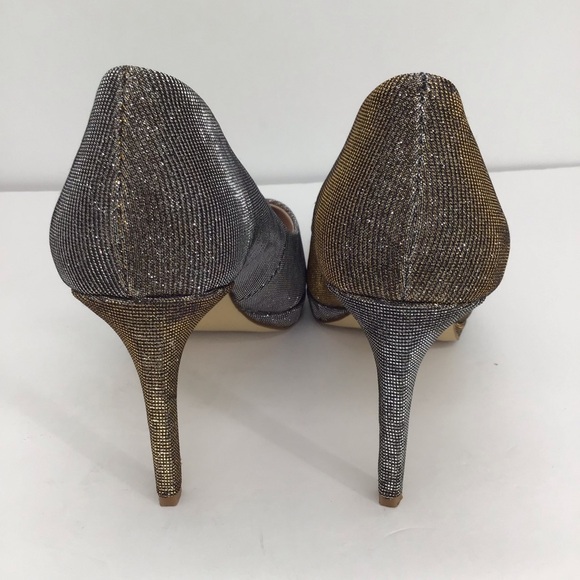 LOUISE Et Cie Women’s Metallic Sparkly Pump Heels Party Gold/Silver Size 8.5 - Picture 8 of 10